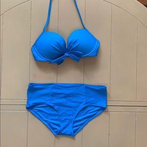 Two piece high waisted swimsuit